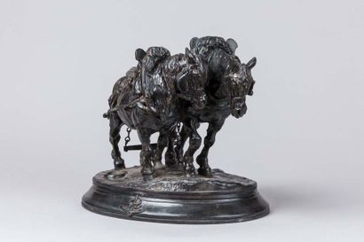 null Emmanuel FREMIET (1824-1910)

Deux chevaux Boulonnais de halage.

Groupe en...