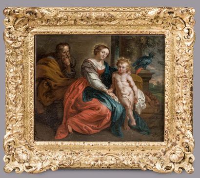 null Pierre-Paul RUBENS (1577-1640), d'après

La Sainte Famille, dite Vierge au perroquet.

Huile...