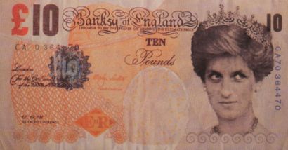 BANKSY (1975) «Banksy Of England» Billet de banque H: 8 cm x L: 14 cm Sérigraphie... Gazette Drouot