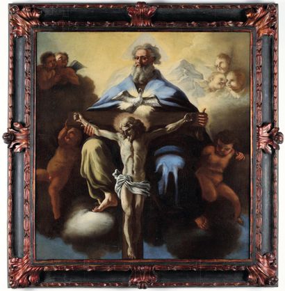  Francesco Solimena (1657 Serino - 1747 Naples) and Trinity aid Cm 100X96.5 oil on... Gazette Drouot