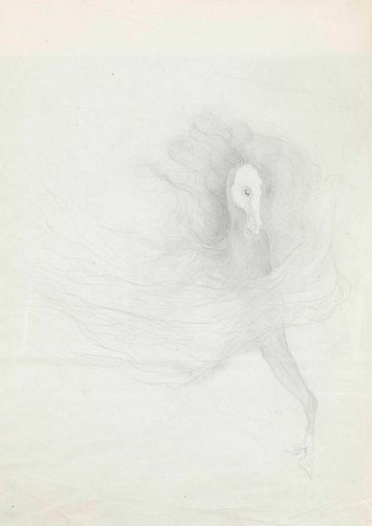 Leonora Carrington (1917-2011), Femme Cheval, 1941 pencil on paper, cm 41,7x26,7... Gazette Drouot