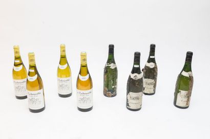 France Blanc, huit bouteilles :

- RHÔNE, Condrieu 1989, quatre bouteilles [étiquettes...