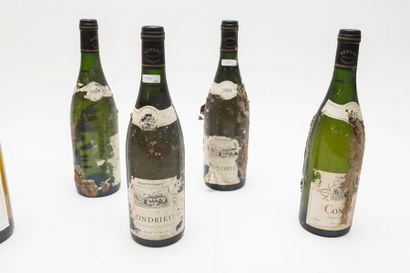 France Blanc, huit bouteilles :

- RHÔNE, Condrieu 1989, quatre bouteilles [étiquettes...