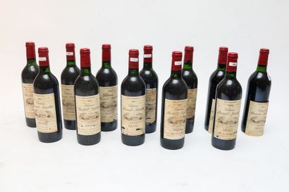 BORDEAUX (MÉDOC) Rouge, Château Lacombe-Noaillac, cru bourgeois 1985, douze bouteilles...