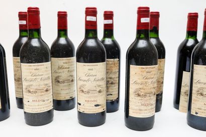 BORDEAUX (MÉDOC) Rouge, Château Lacombe-Noaillac, cru bourgeois 1985, douze bouteilles...