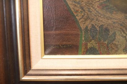 HIGHAM Patty "Bouquet", XXe, huile sur toile, signée en bas à gauche, 66,5x45,5 ...