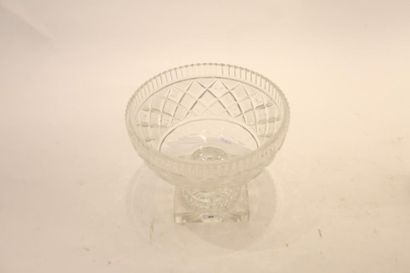 VONÊCHE Coupe, XIXe, cristal taillé, d. 23,5 cm [petit défaut].