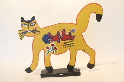 CORNEILLE, VAN BEVERLOO Guillaume Cornelis dit (1922-2010) "Chat jaune", circa 2000,...