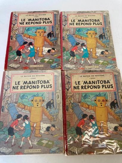 HERGÉ, REMI Georges dit (1907-1983) "Les Aventures de Jo, Zette et Jocko - Le Manitoba...