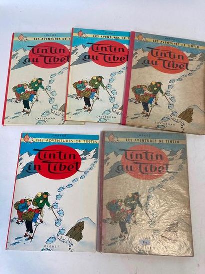 HERGÉ, REMI Georges dit (1907-1983) "Les Aventures de Tintin - Tintin au Tibet",...