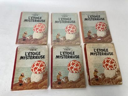 HERGÉ, REMI Georges dit (1907-1983) "Les Aventures de Tintin - L'Étoile mystérieuse",...