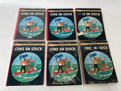 HERGÉ, REMI Georges dit (1907-1983) "Les Aventures de Tintin - Coke en stock", Casterman,...