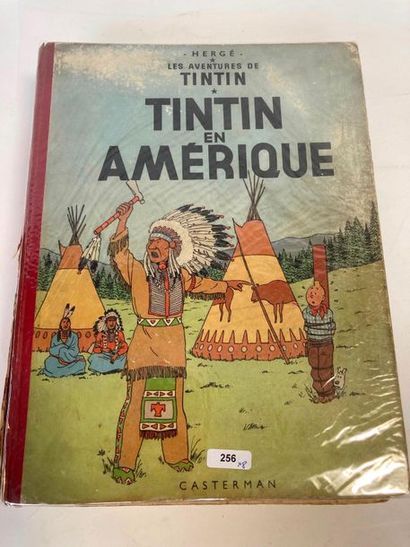HERGÉ, REMI Georges dit (1907-1983) "Les Aventures de Tintin - Tintin en Amérique",...
