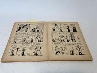 HERGÉ, REMI Georges dit (1907-1983) "Tintin en Amérique" (N&B et coul.), Casterman,...