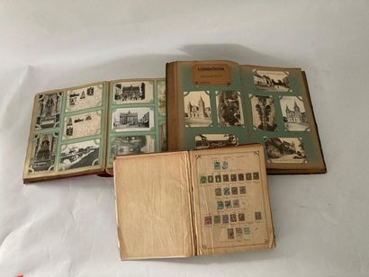 null Collection de cartes postales anciennes (Belgique) dans deux albums [altérations...