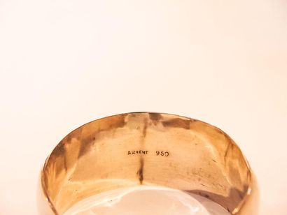 null Ethnic silver bracelet, l. 6.5 cm, 38 g approx. [wear and tear].