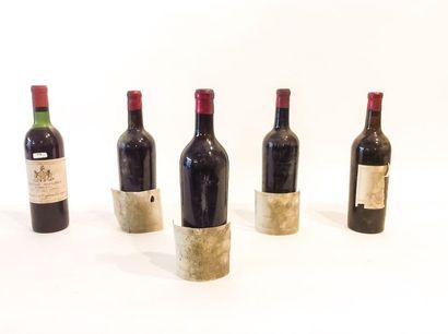 BORDEAUX (POMEROL) Red, Chateau Moulinet 1961 (four) and 1964 (one), five bottles...