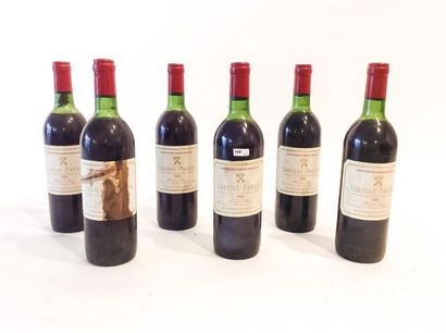 BORDEAUX (MONTAGNE-SAINT-ÉMILION) Red, Chateau Paradis 1983, six bottles [low neck,...