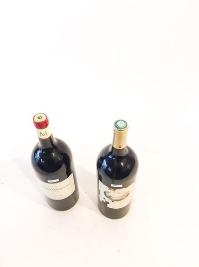 null Deux magnums :

- BORDEAUX, rouge, Réserve du Château Mouton 2000, un magnum...