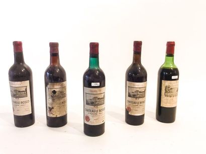 BORDEAUX Rouge, cinq bouteilles : 

- (PAUILLAC), Château Duhart-Milion-Rotschild...