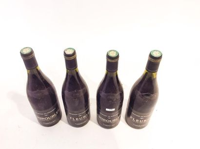 BEAUJOLAIS Rouge, quatre bouteilles :

- (CHIROUBLES), Château de Raousset 1993,...