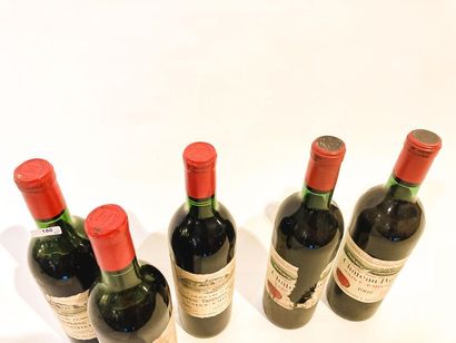 BORDEAUX (SAINT-ÉMILION-GRAND-CRU) Rouge, cinq bouteilles :

- Château Troplong-Mondot,...