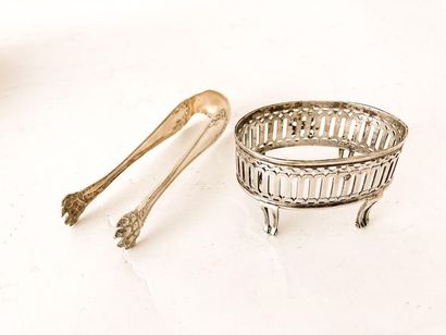 null Lot of silverware (silver plated metal and silver): oval quadripod vegetable...