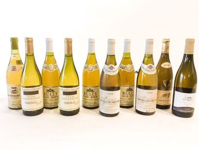 BOURGOGNE Blanc, huit bouteilles :

- (PULIGNY-MONTRACHET), Les Perrières - Carillon...