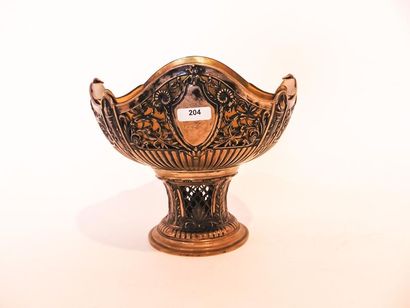 null Belle Époque mid-table, early 20th century, silver, copper lining, hallmarks,...