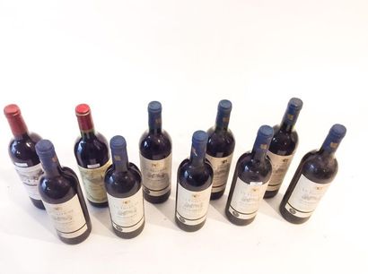 SUD-OUEST (PECHARMANT) Rouge, Château La Tilleraie 1996, huit bouteilles [altérations...