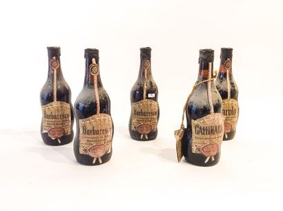 Rouge, Barbaresco 1971, cinq bouteilles [altérations...