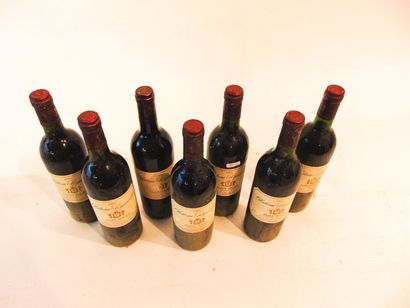 BORDEAUX (SAINT-JULIEN) Rouge, Château Peymartin 1991 (six) et 1999 (une), sept bouteilles...