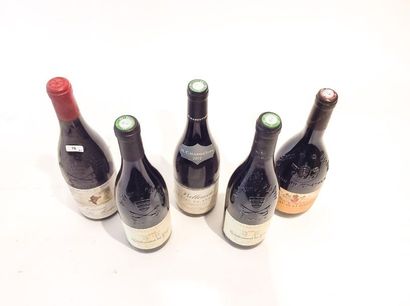 VALLÉE-DU-RHÔNE (CHÂTEAUNEUF-DU-PAPE) Rouge, quatre bouteilles :

- Domaine de La...