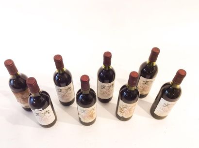 BORDEAUX (PUISSEGUIN-SAINT-ÉMILION) Rouge, Château La Croix de Berny 1990, huit bouteilles...