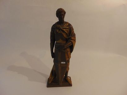 BARBEDIENNE - PARIS "Saint George (Donatello)", late 19th century, bronze print with...