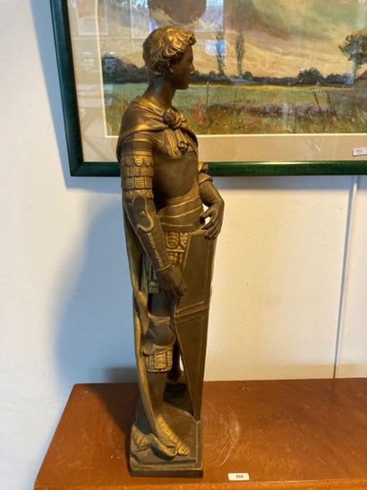 BARBEDIENNE - PARIS "Saint Georges (Donatello)", fin XIXe, épreuve en bronze à double...