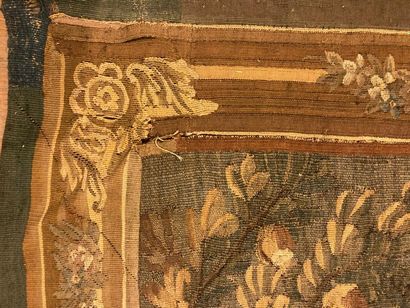AUBUSSON [attribué à] "Pastorale", 18th century, tapestry, 272x233 cm approx. [alterations...
