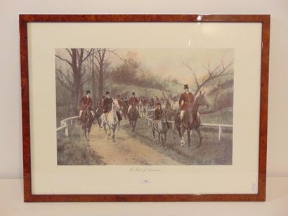 null Set of four large framed reproductions:

- "The First of November," 33x49.5...