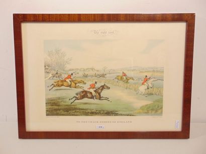 null Set of four framed reproductions :

- "The Right Sort - To the Crack Riders...
