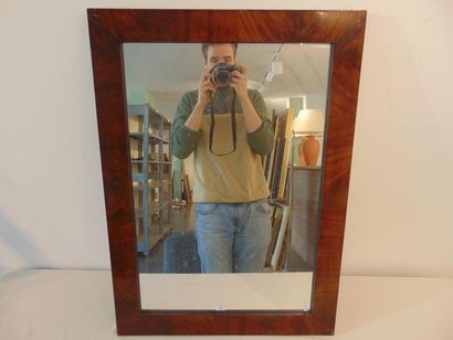 null Rectangular mirror, 20th century, mahogany veneer, 83x60 cm [slight alterat...