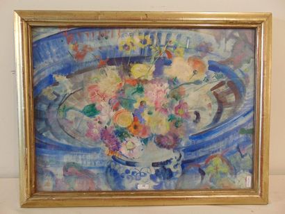 JEFFERYS MARCEL (1872-1924) "Harmonie en bleu", 1920, aquarelle sur papier, signée,...