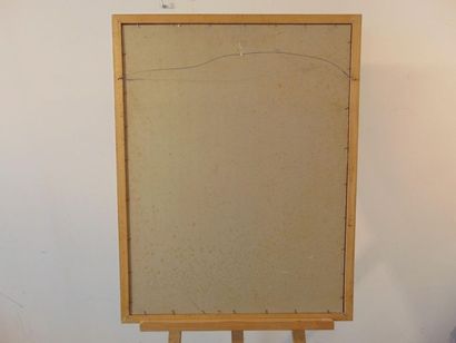 DRIES "Visage", fin XXe, technique mixte sur papier, signée en bas à droite, 60x42,5...