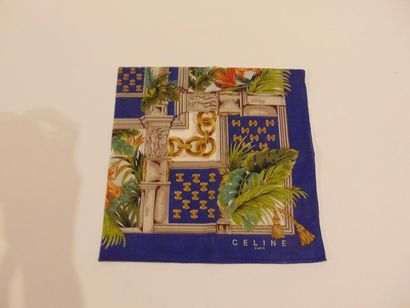 CELINE - PARIS Lot de trois carrés.