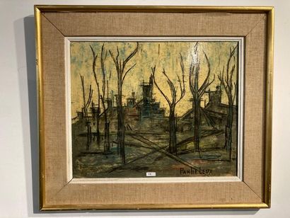 ECOLE FRANCAISE "Landscape", XXth, oil on panel, signature lower right, 38x46 cm...