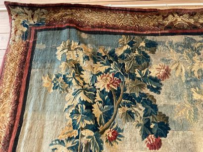 AUBUSSON [attribué à] "Greenery with waders", 18th century, tapestry, 257x334 cm...