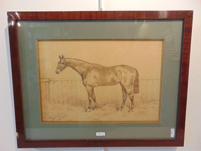 CLARYS Alexandre (1857-1920) "Horses of Race", early 20th century, pair of brown...