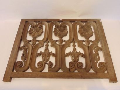 null Radiator cover, circa 1940, carved wood, 79.5x102.5 cm [wear, accidents and...