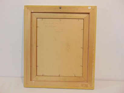 SEMENOV Valeri (1928-) "Girl in a tray", XXth, oil on cardboard, signed lower right,...