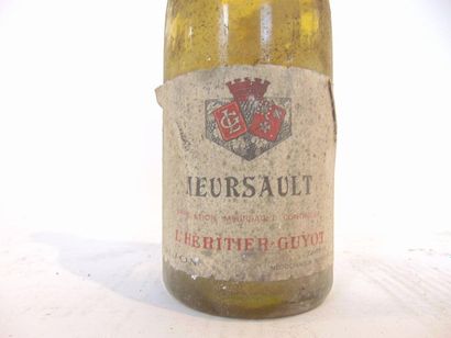 BOURGOGNE (MEURSAULT) Blanc, L'Héritier-Guyot 1959, une bouteille [bas-épaule, altérations...