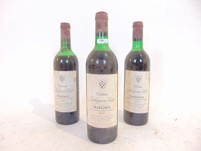 BORDEAUX (MARGAUX) Red, Chateau Labégorce-Zédé 1979, three bottles [mid-shoulder,...